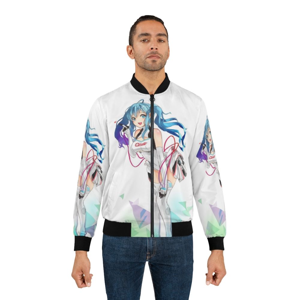 Hatsune Miku Racing Miku Anime Bomber Jacket - Lifestyle