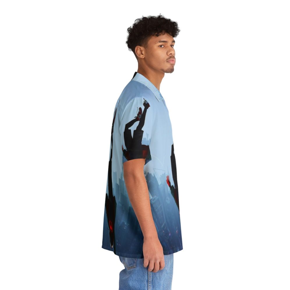 Miles Morales Hawaiian Shirt featuring the superhero from the Spider-Verse - People Pight