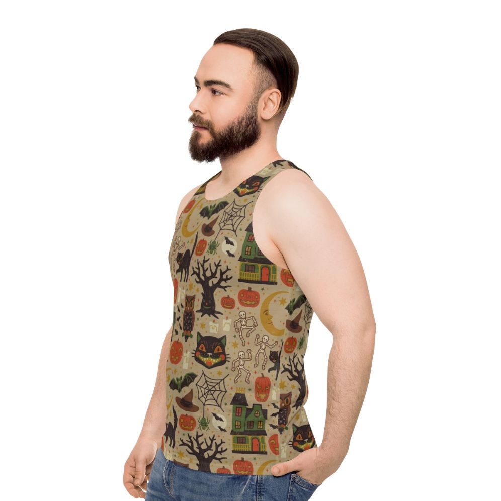 Vintage Halloween Unisex Tank Top - men side