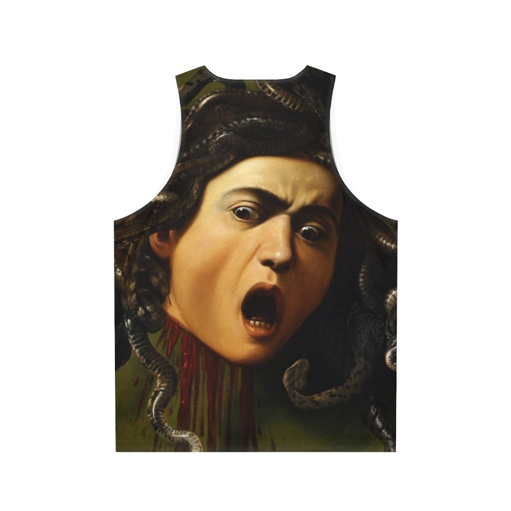 Medusa by Caravaggio Unisex Renaissance Tank Top - Back