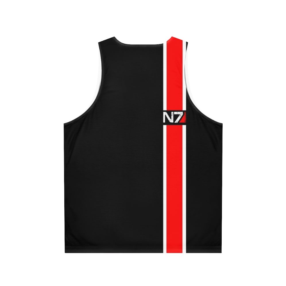 Mass Effect N7 Red Unisex Tank Top - Back