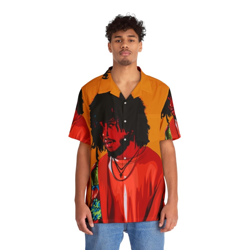 6lack Hawaiian Shirt with Music Illustration - Lifestyle