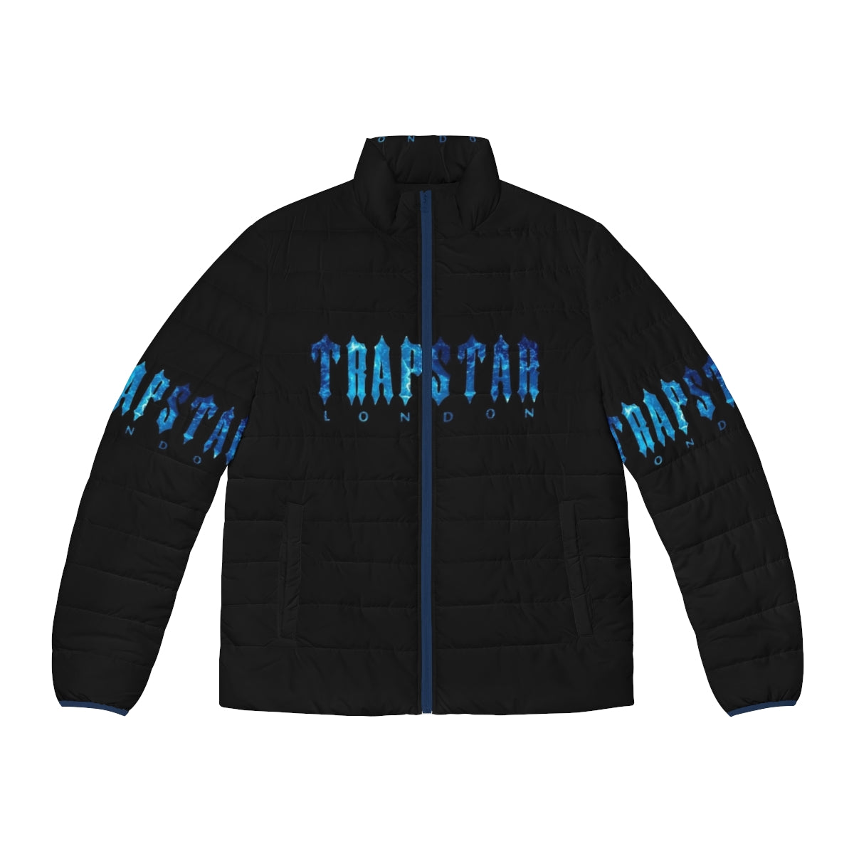 Trapstar Puffer Jacket in Black and Blue