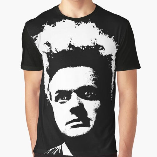 Eraserhead graphic t-shirt featuring surreal, avant-garde movie imagery from David Lynch's cult film.