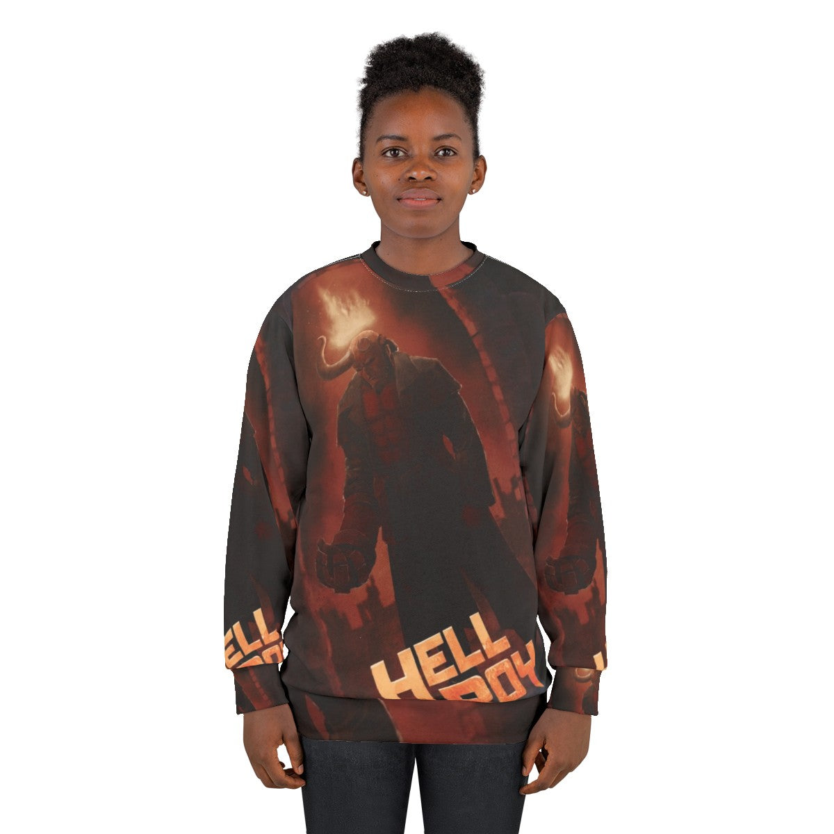 Hellboy Sweatshirt - Supernatural Fantasy Comic Book Apparel - women