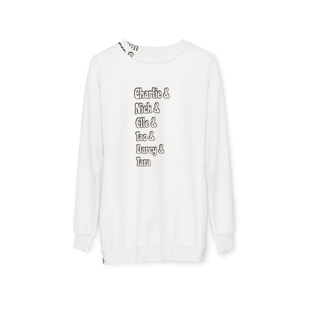 Heartstopper Character Names Sweatshirt - hanging