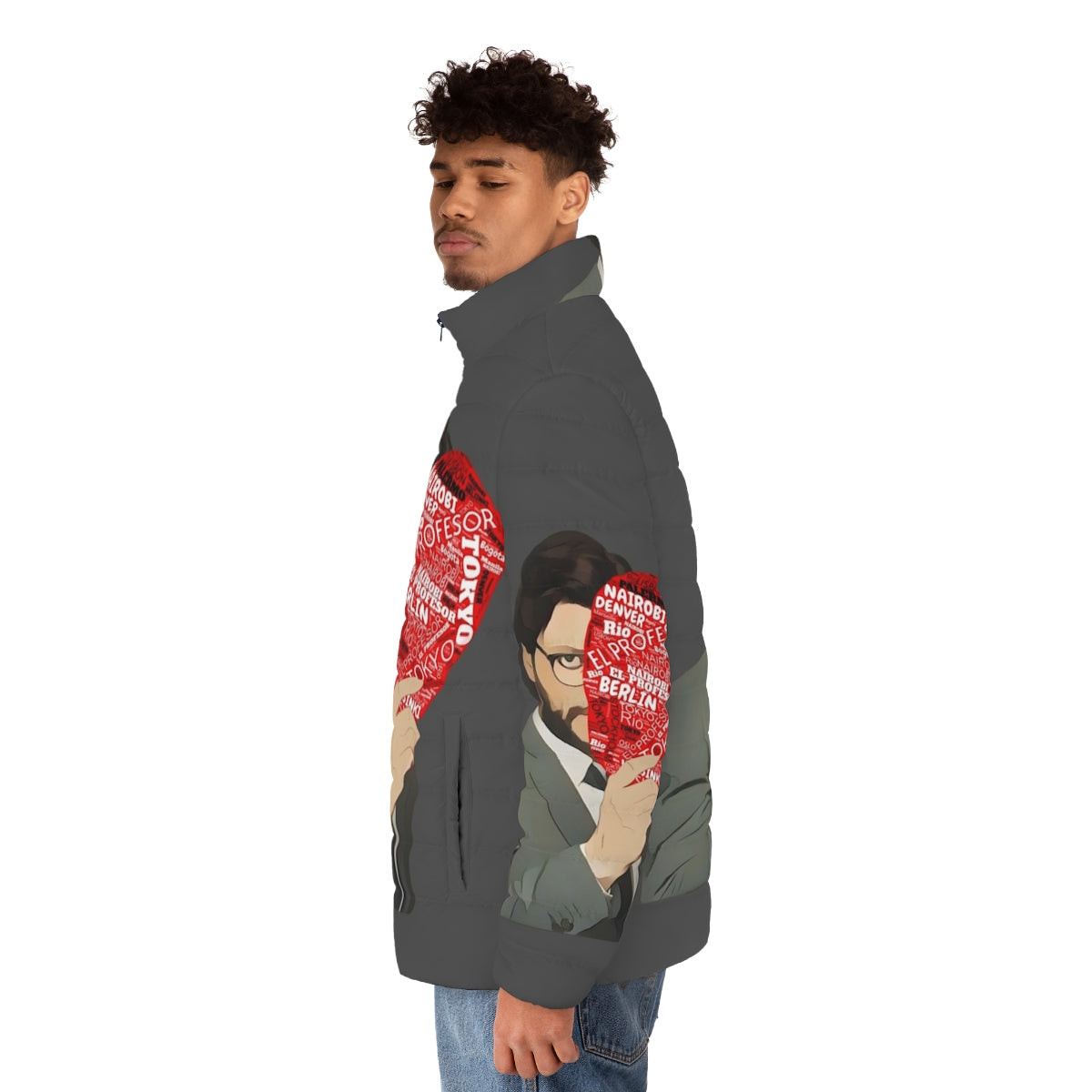 Money Heist The Professor Puffer Jacket - men side left