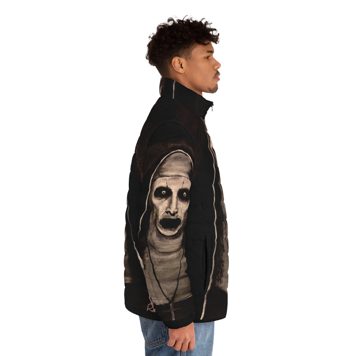 Demonic Sister Valak The Conjuring 2 Puffer Jacket - men side right