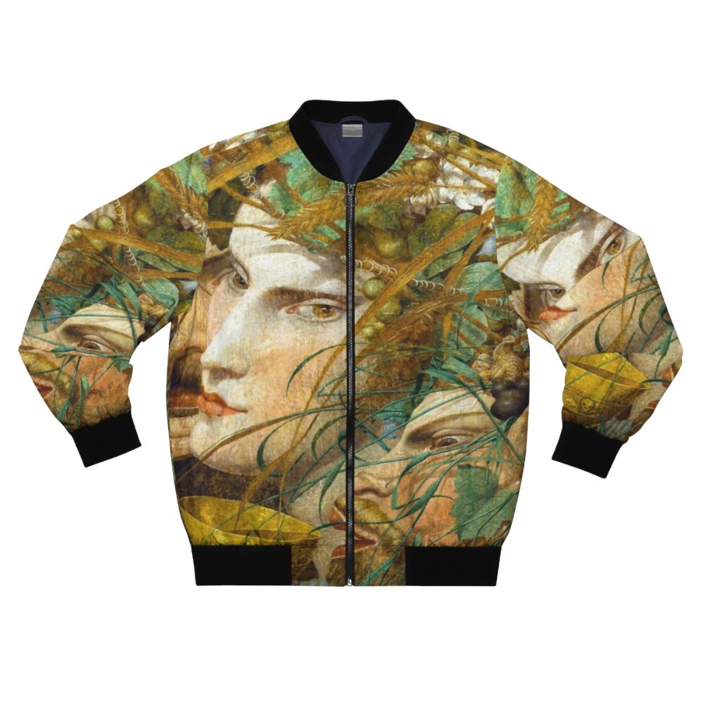 Bacchanalian Scene bomber jacket featuring a mythological design by Richard Dadd