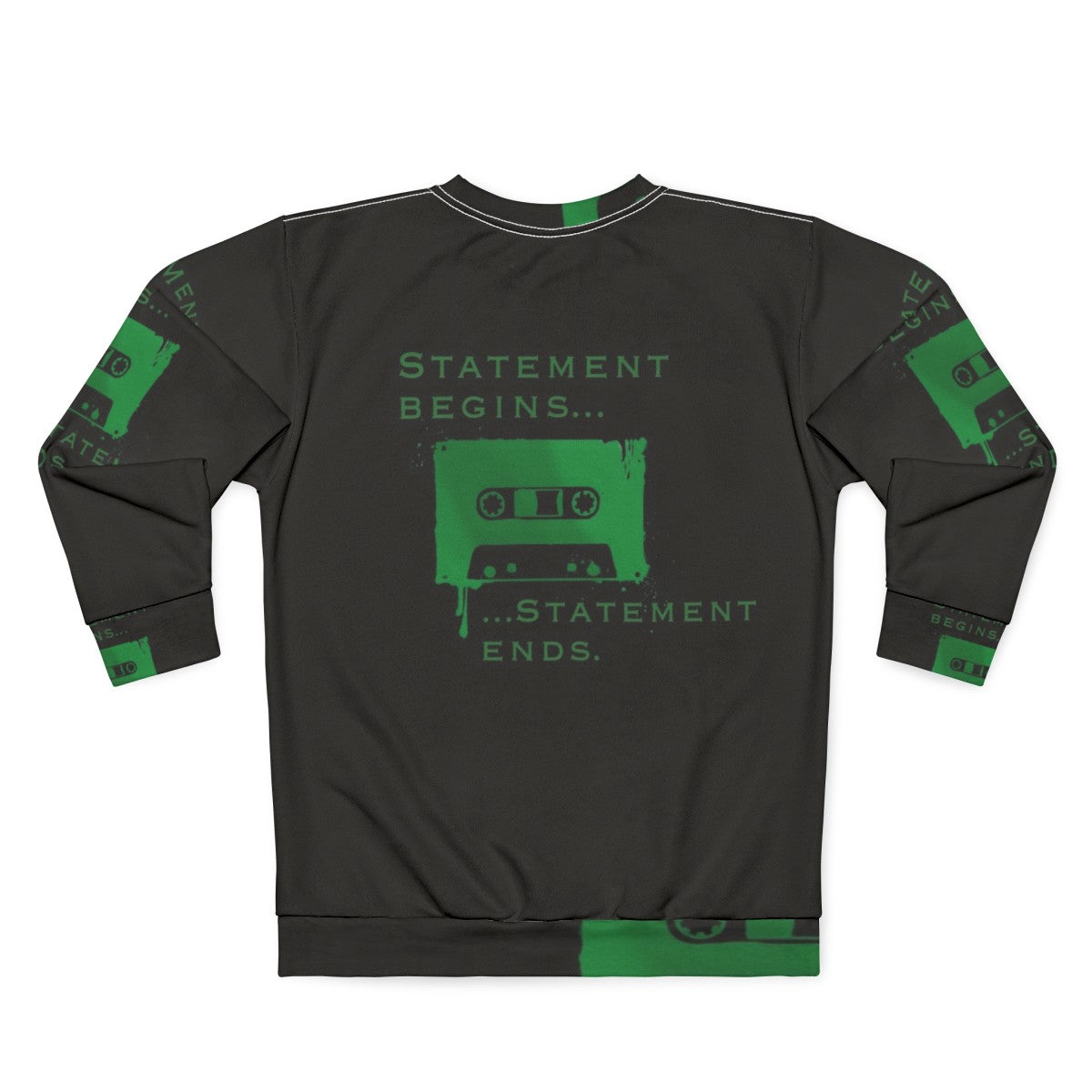 Spooky statement sweatshirt with dark academia and horror design - Back