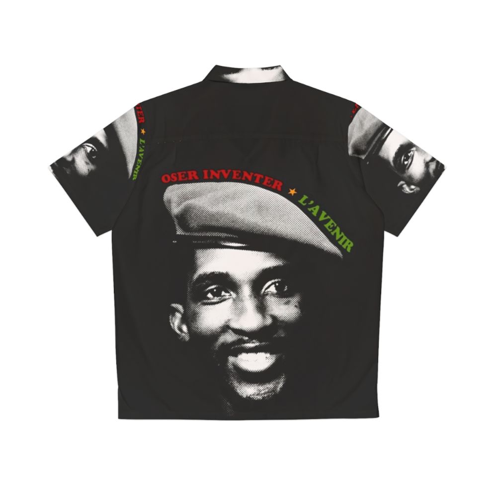 Thomas Sankara Hawaiian Shirt with African Inspired Design - Back