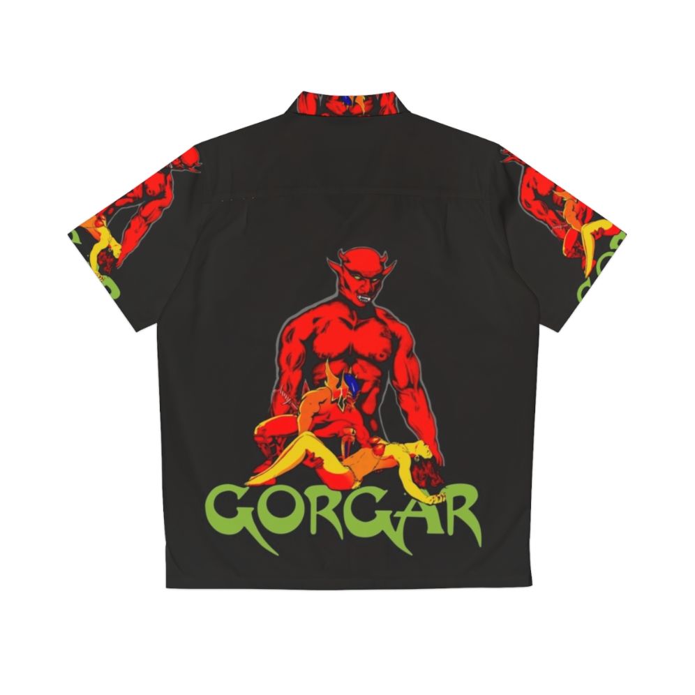 Gorgar Pinball Hawaiian Shirt featuring retro 70s arcade game inspired design - Back