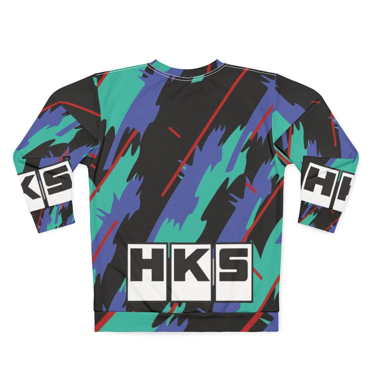 HKS Retro Pattern Sweatshirt - JDM Clothing & Drift Apparel - Back