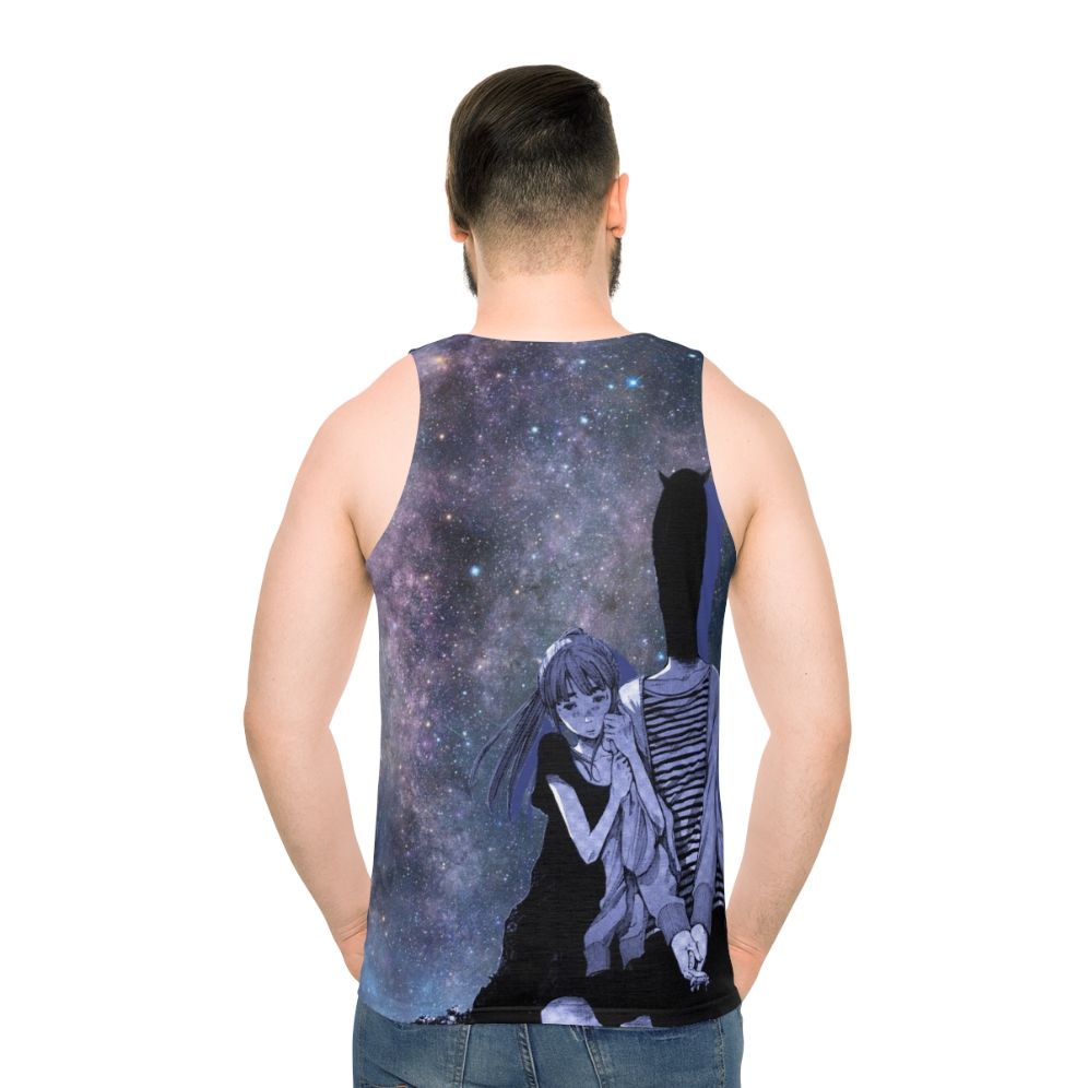 Starry sky unisex galaxy print tank top - men back