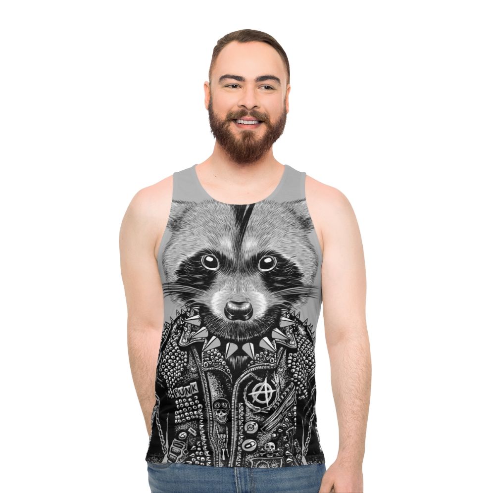 Punk Raccoon Graphic Tank Top - men