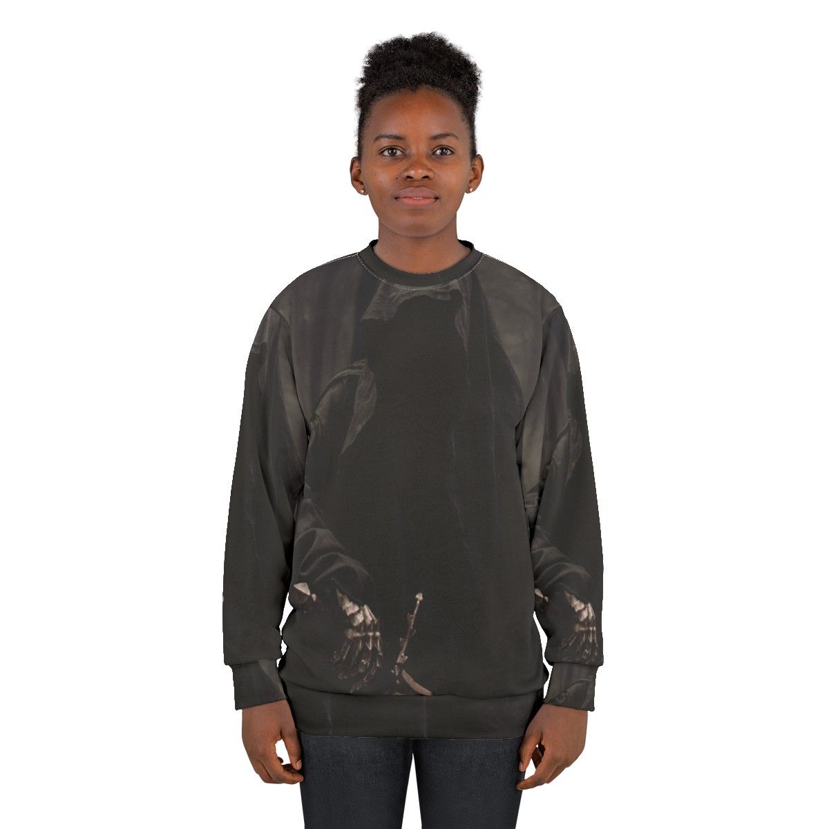 Nazgul Sweatshirt featuring a ghostly dark figure from the Lord of the Rings - women