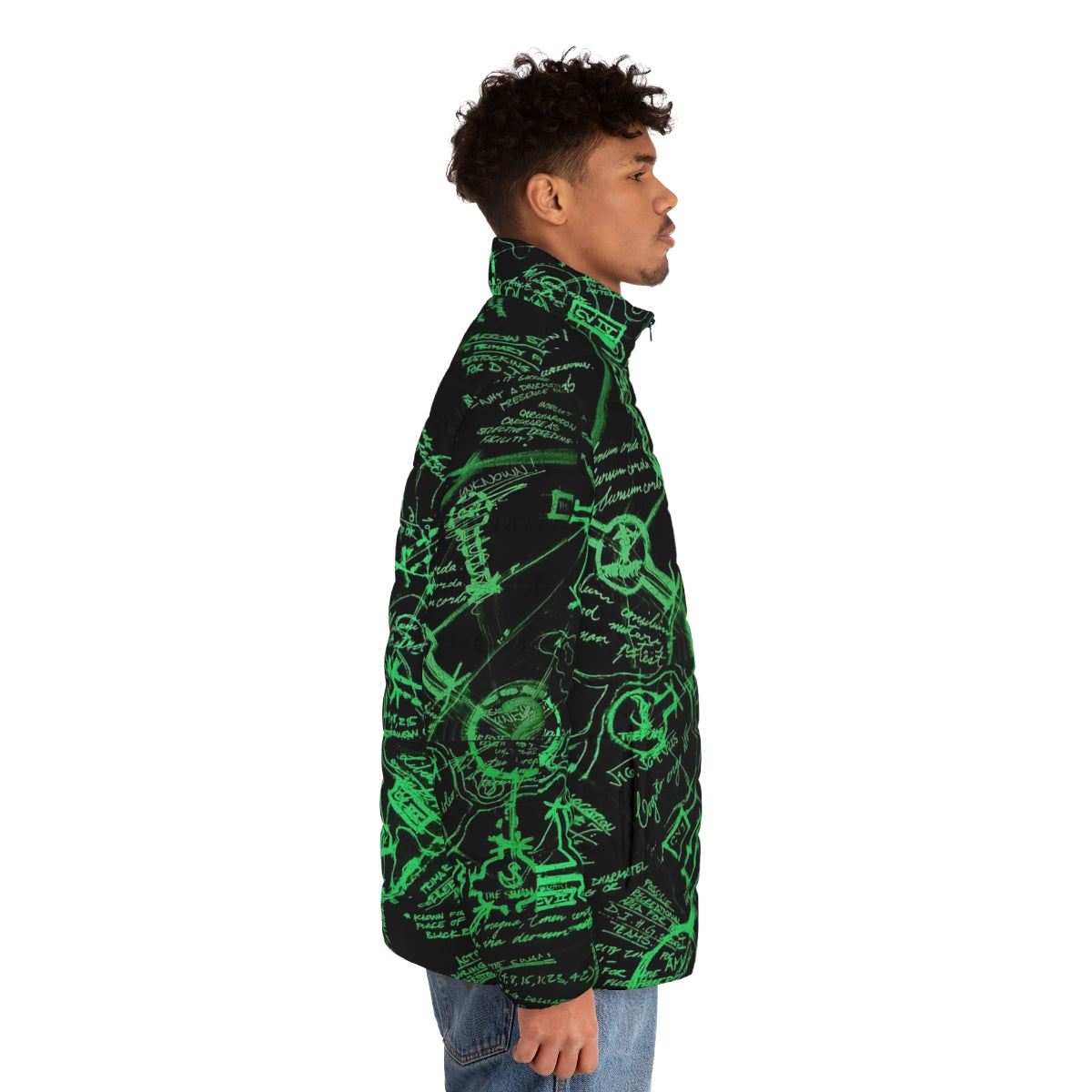 Dharma Stations Blast Door Map Puffer Jacket inspired by the hit TV show Lost - men side right