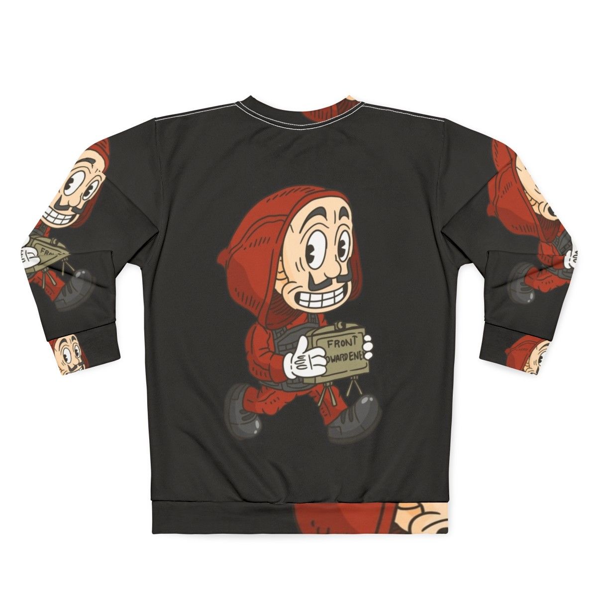 Vintage Cartoon Style Money Heist Sweatshirt - Back