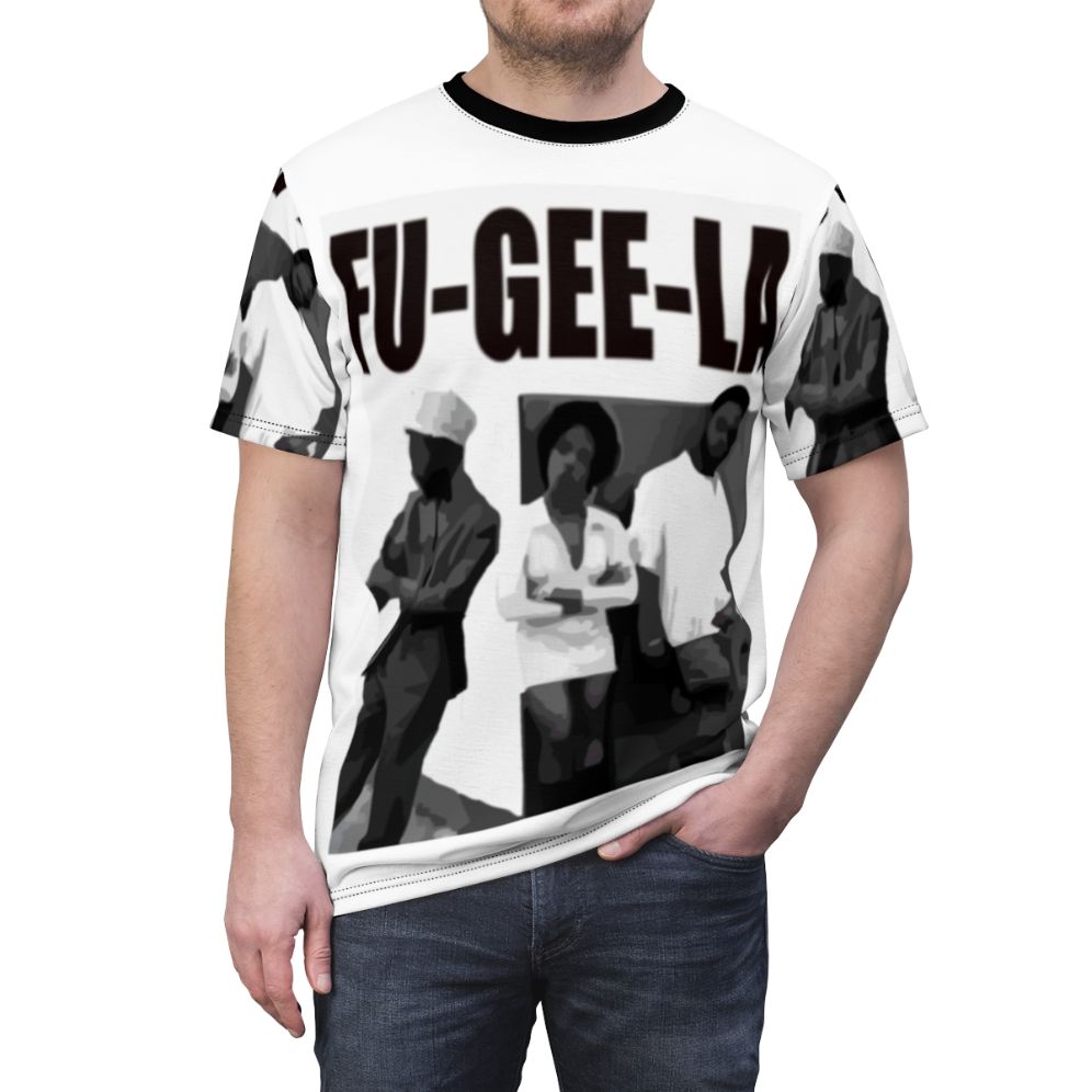 Vintage-style t-shirt inspired by the iconic 90s hip hop group The Fugees - men front