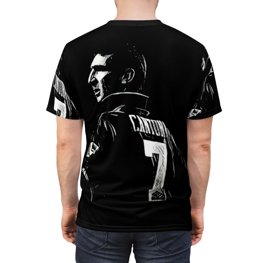 Eric Cantona inspired t-shirt featuring the iconic Manchester United player - men back