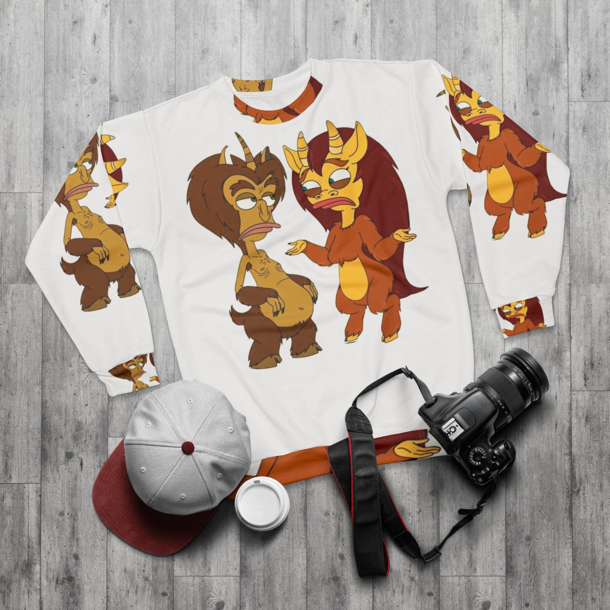 Big Mouth Netflix Fan Art Sweatshirt - flat lay