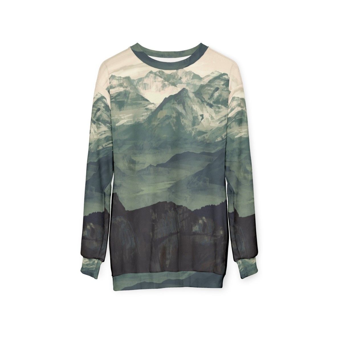 Mountain Fog Sweatshirt - Soft and Comfortable Winter Apparel - hanging