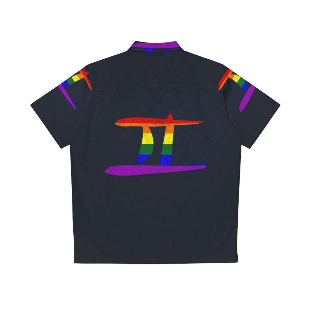 Colorful LGBT gay pride flag Gemini zodiac sign Hawaiian shirt - Back