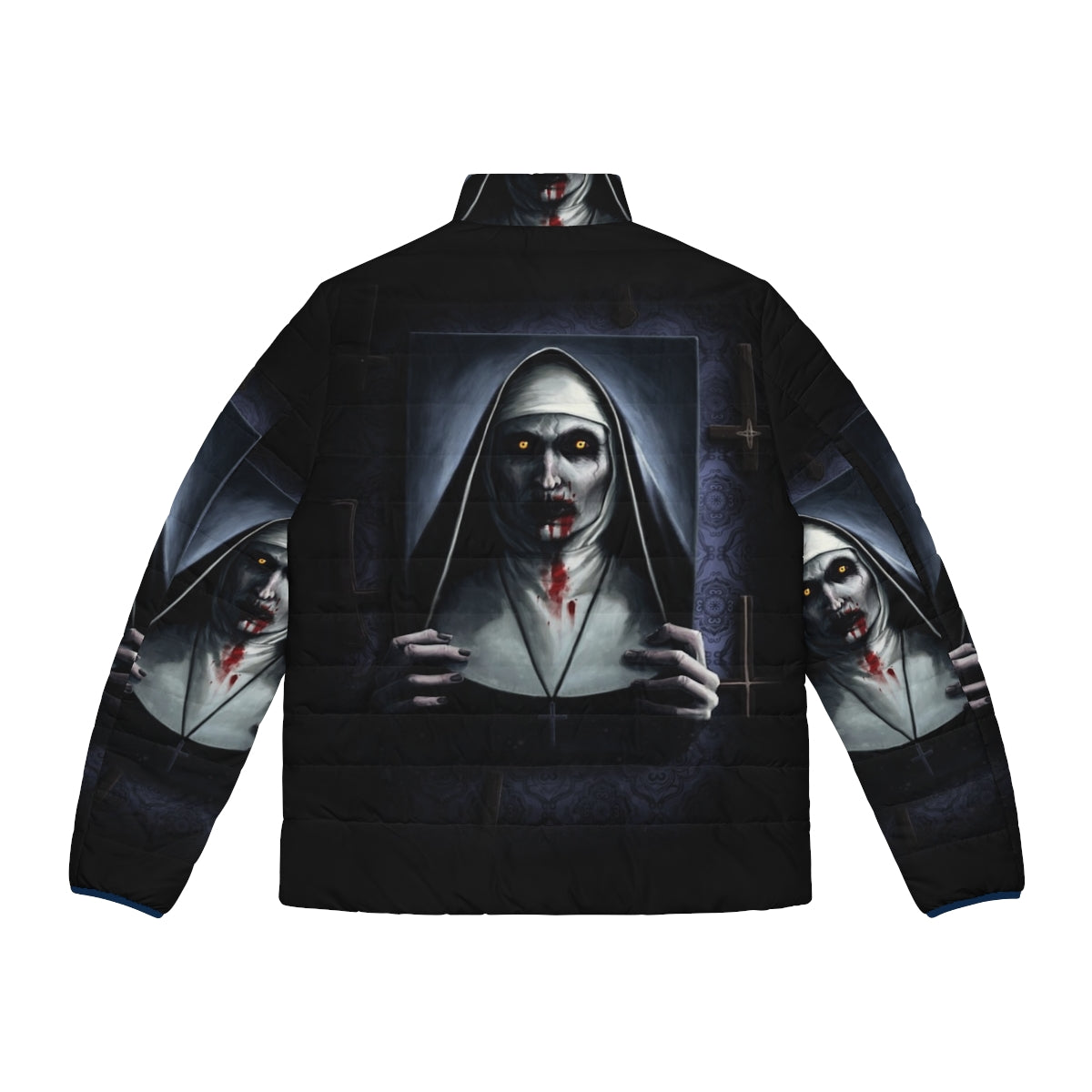 Valak Painting Puffer Jacket featuring the terrifying demon from The Conjuring 2 - Back