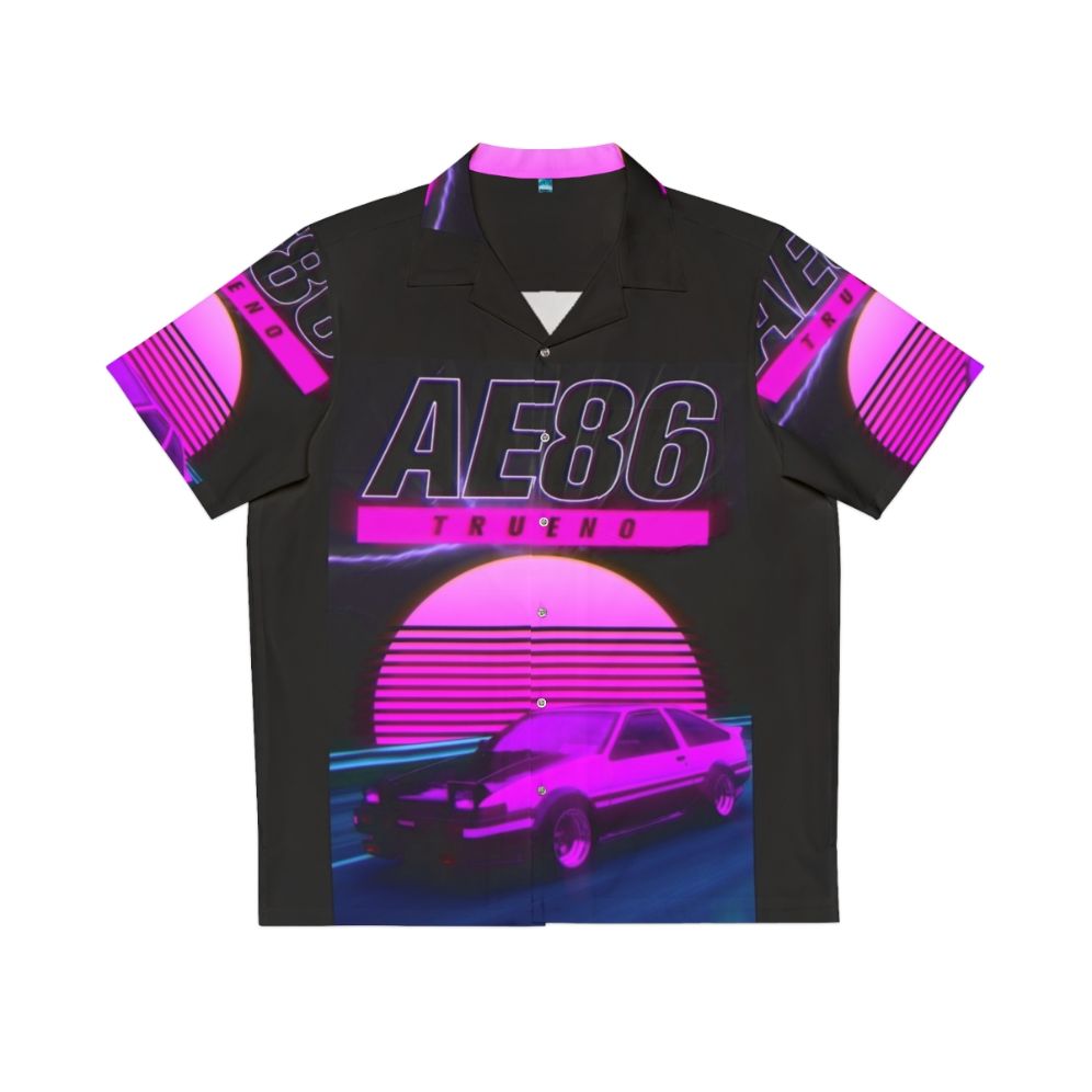 Retro Synthwave Ae86 Hawaiian Shirt