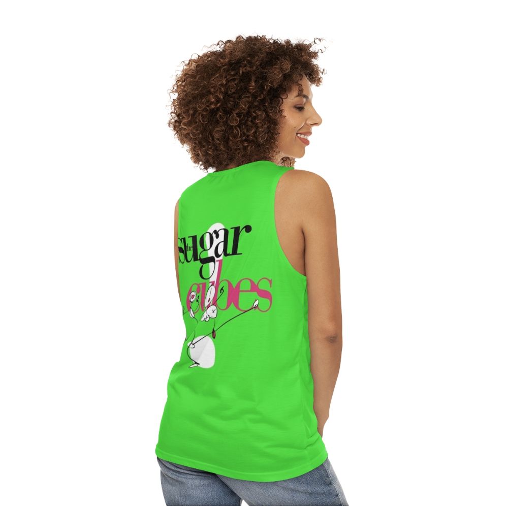 Sugarcubes Unisex Tank Top featuring Bjork's iconic alternative music style - women back