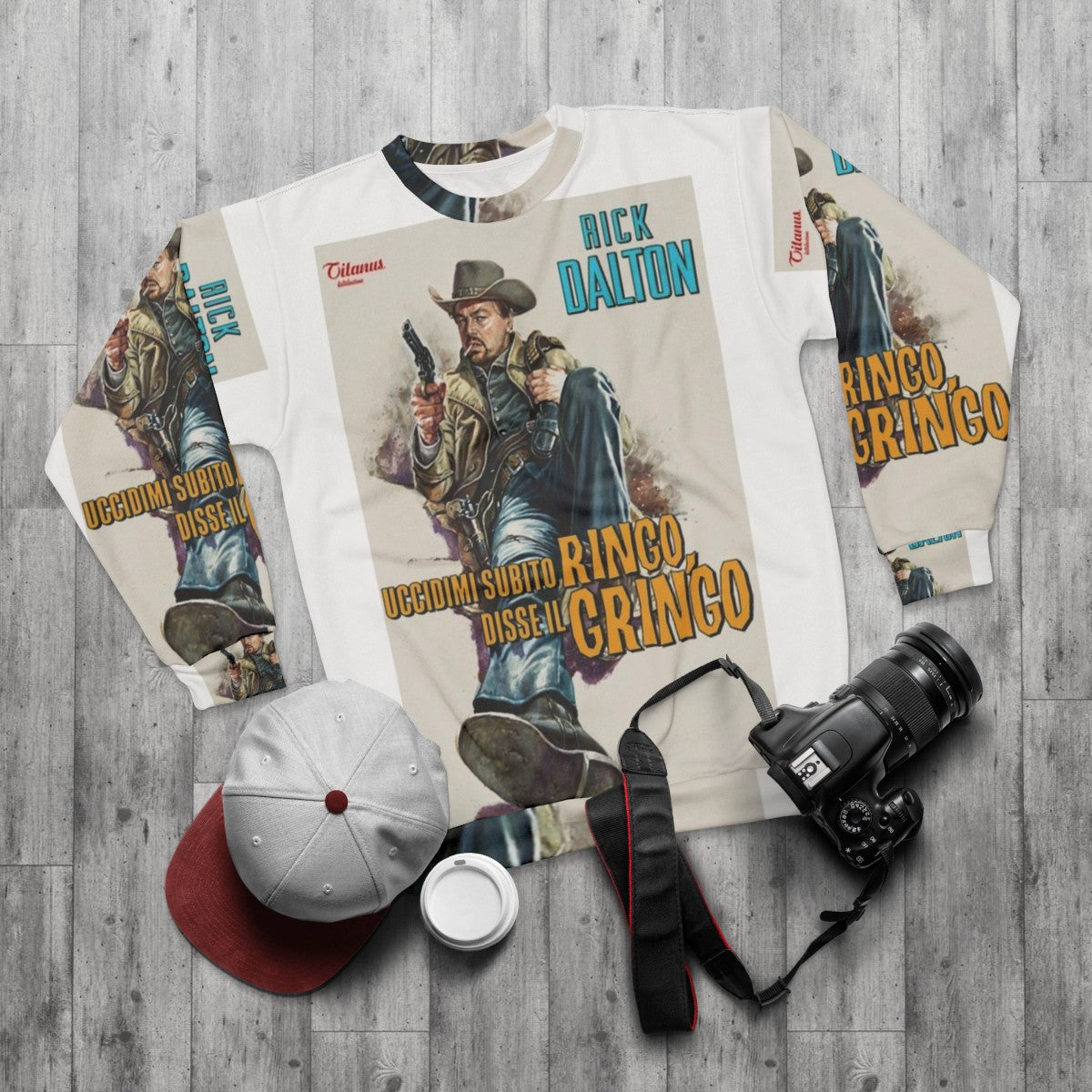 Once Upon A Time In Hollywood Tarantino sweatshirt - flat lay