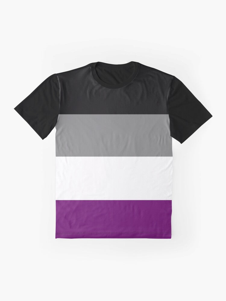 Asexual pride flag design on a t-shirt - Flat lay