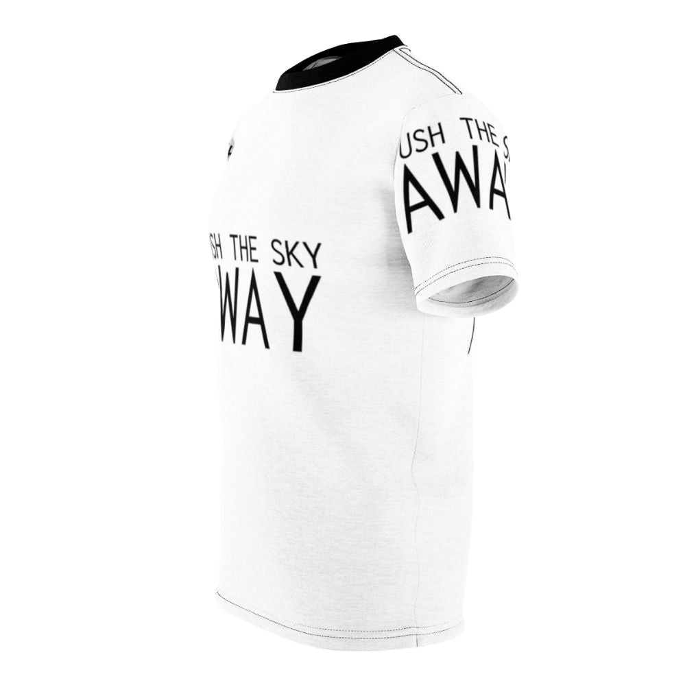 A stylish AOP t-shirt featuring a Nick Cave quote "Push The Sky Away". - men left