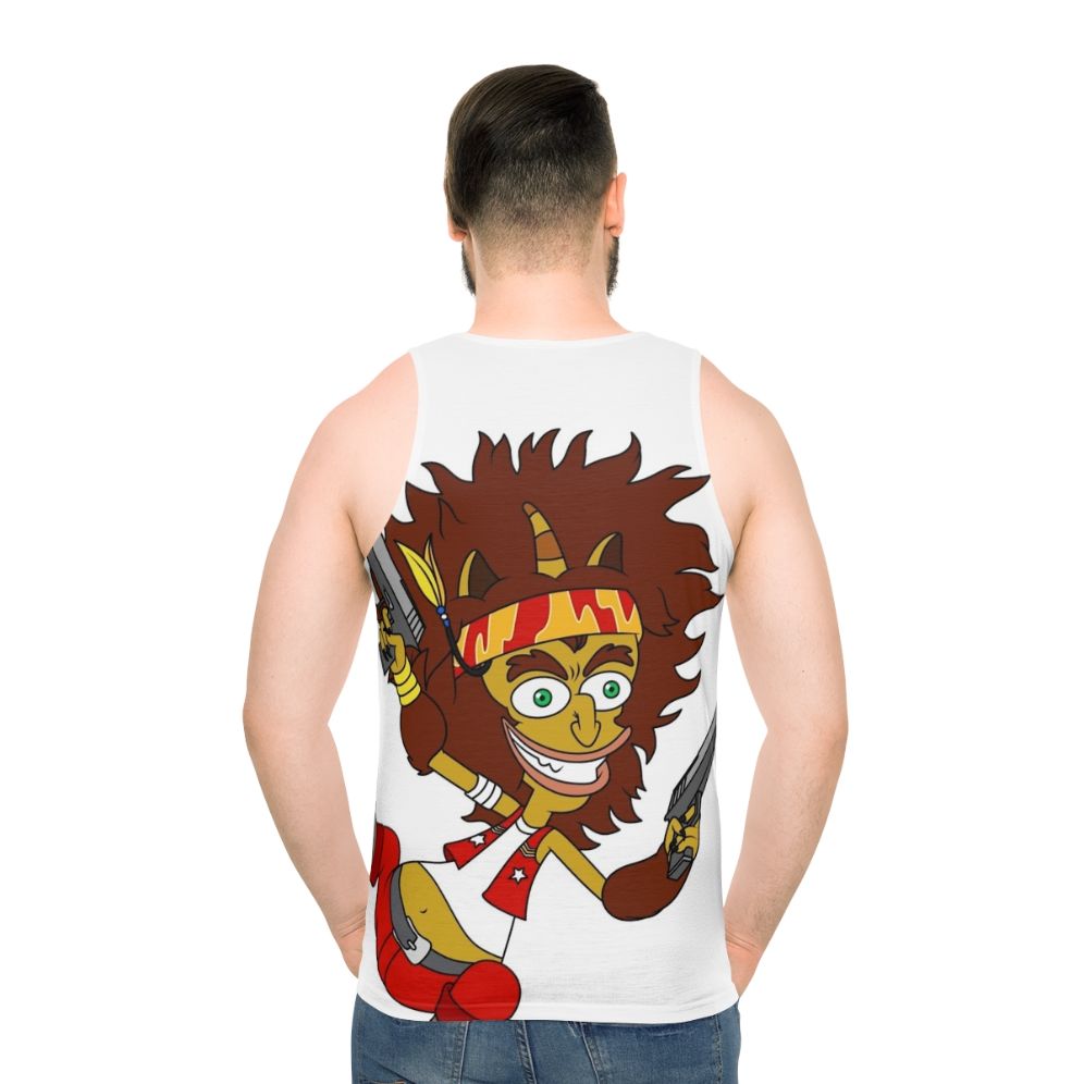 Big Mouth Maury Unisex Tank Top - men back