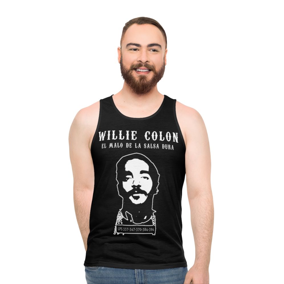 Unisex tank top featuring salsa music icon Willie Colon - men