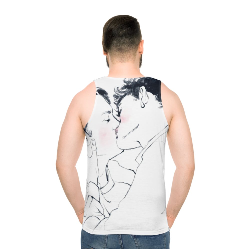 Heartstopper inspired unisex tank top - men back