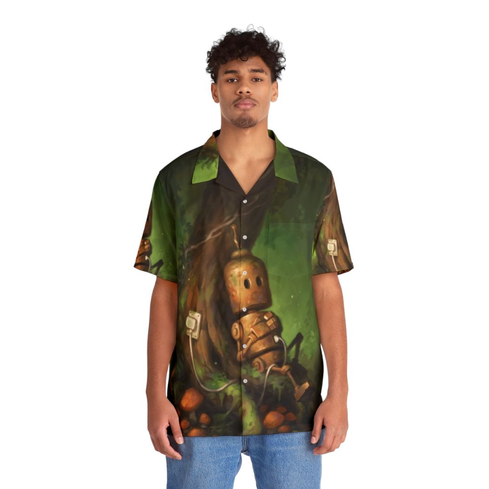 Charging Robotic Hawaiian Shirt - People Front