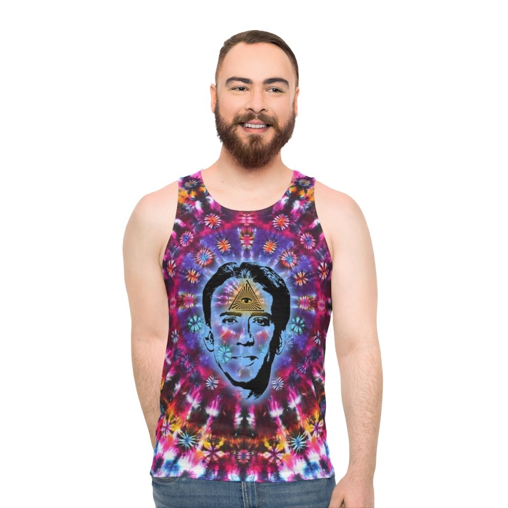 Nicolas Cage Tie Dye Shambhala Unisex Tank Top - men