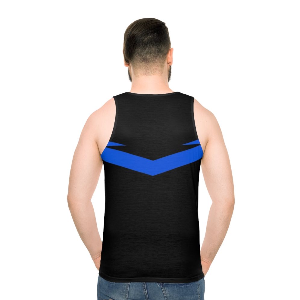 Nightwing Superhero Tank Top - men back