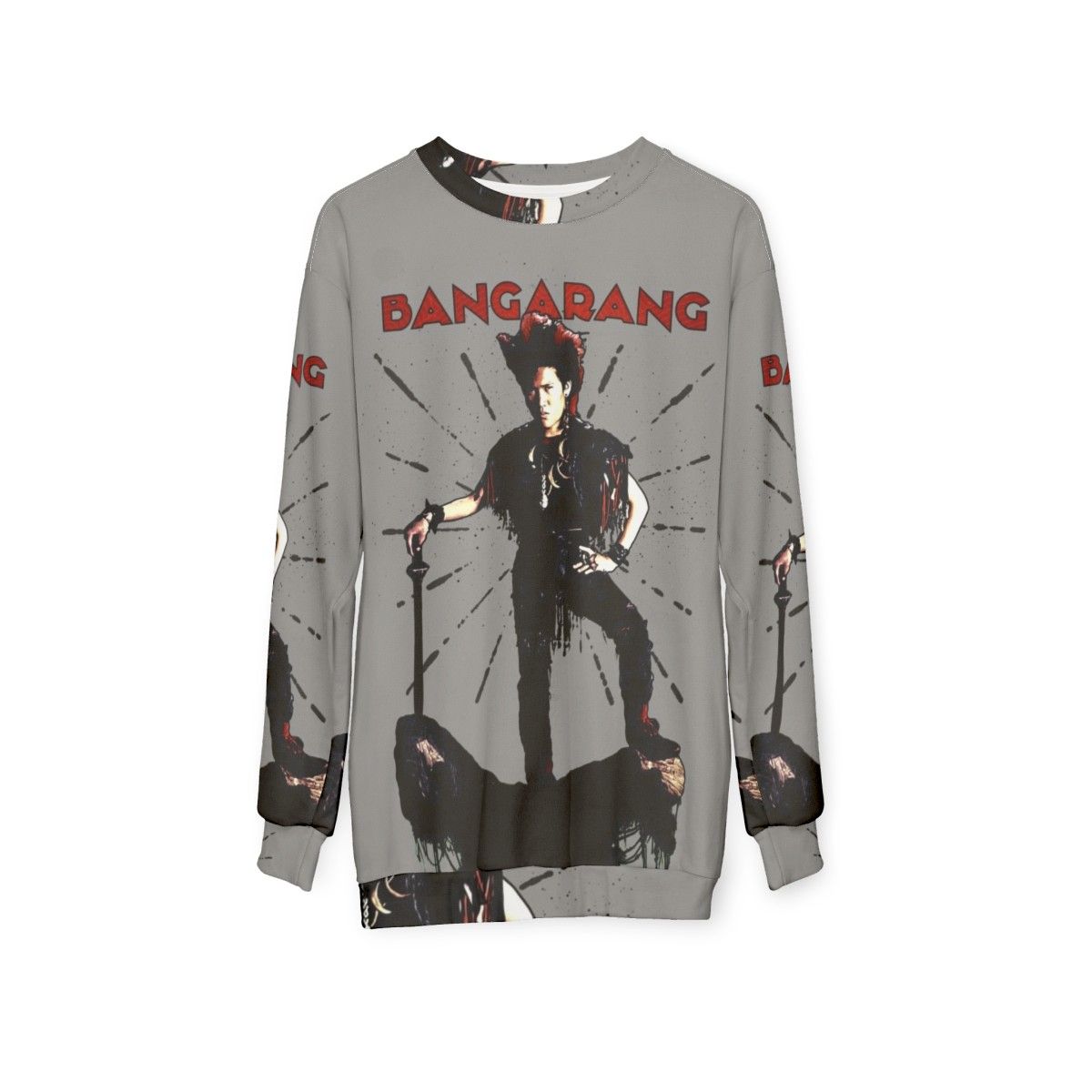 Bangarang Sweatshirt featuring Rufio from the 1991 film Hook - hanging