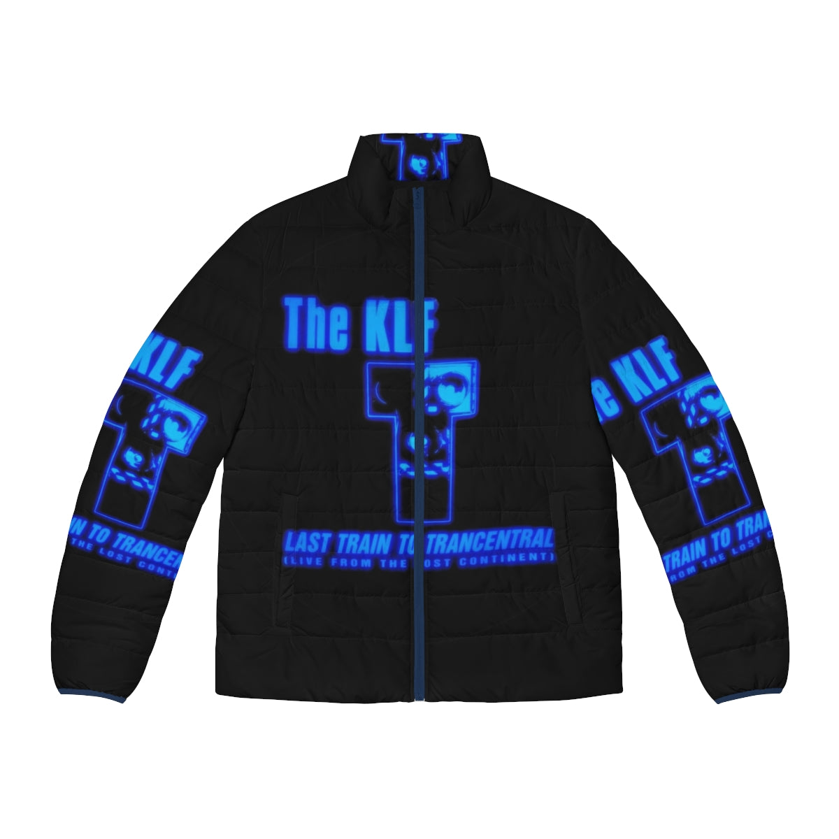 Retro 90s The KLF Last Train to Trancentral puffer jacket