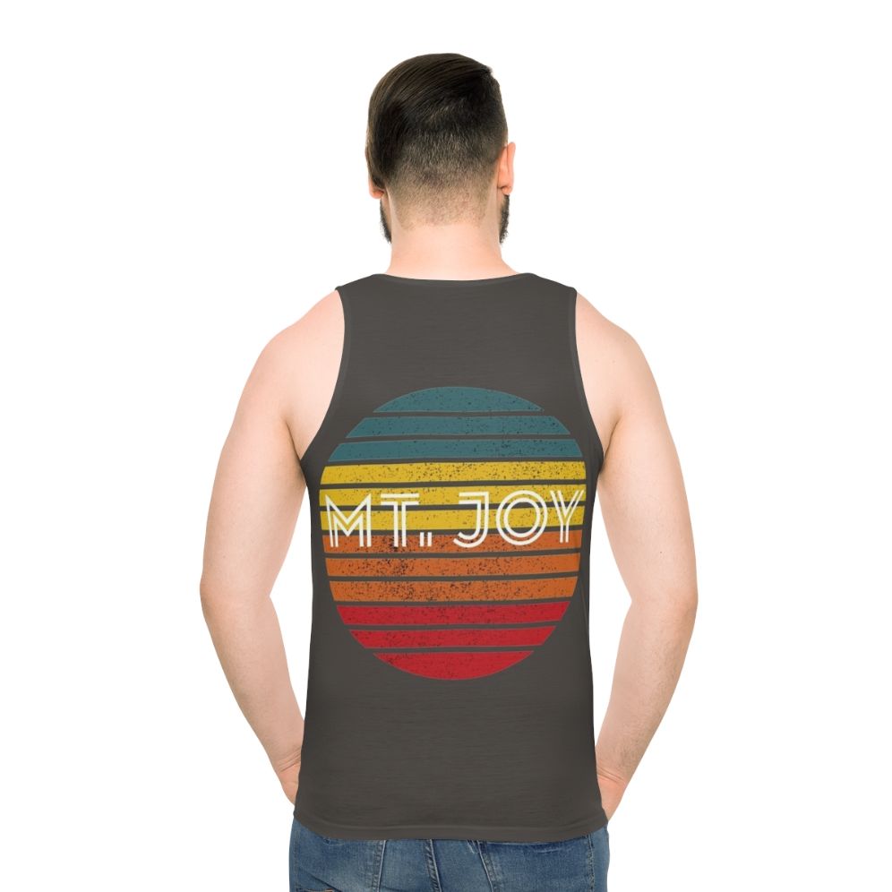 Unisex indie folk rock vintage mountain nature tank top - men back