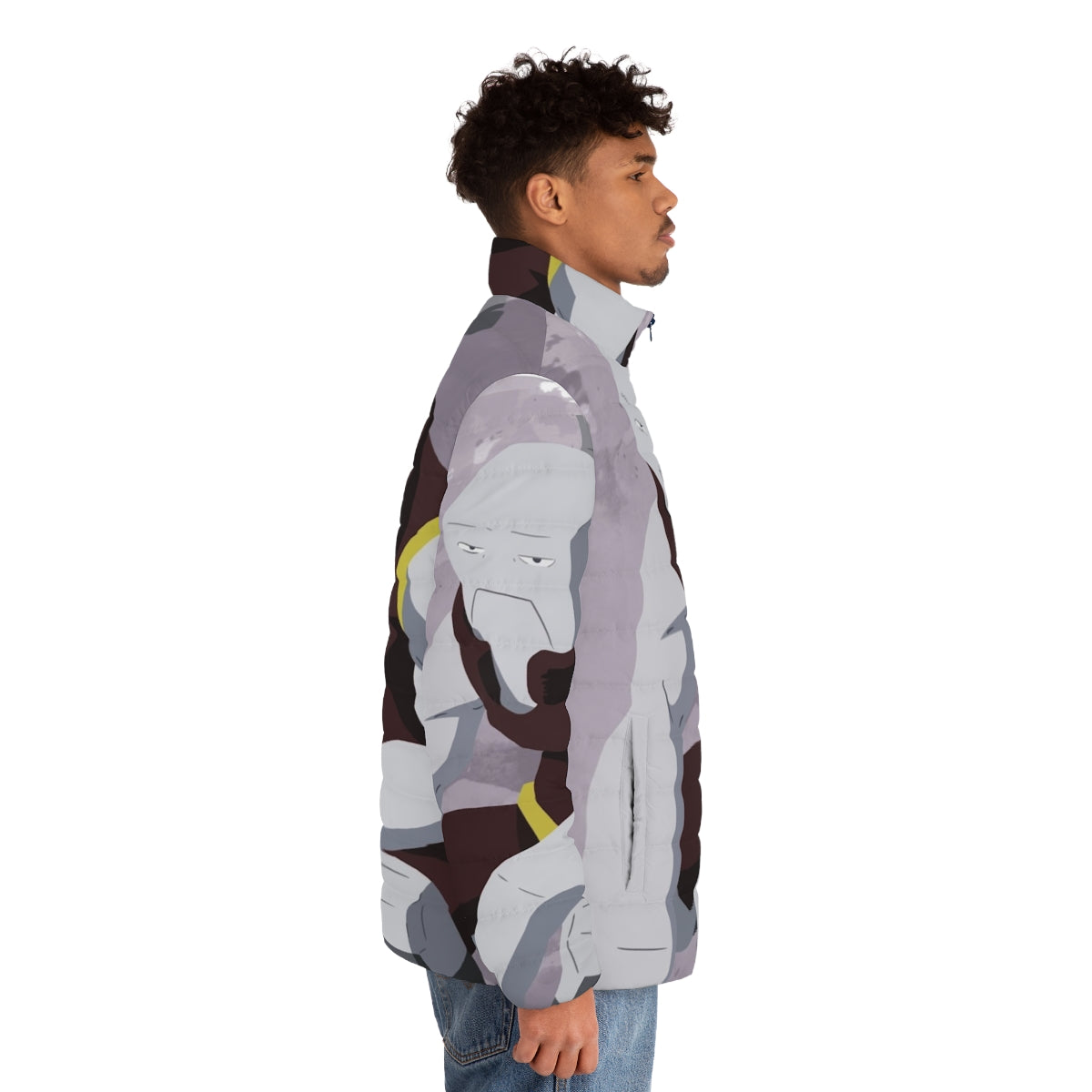 Cementoss Inspired Puffer Jacket - My Hero Academia (BNHA) Fan Art - men side right