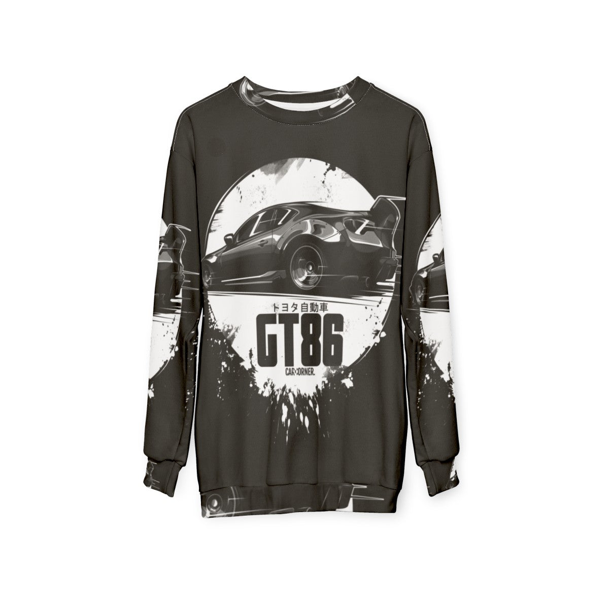 Toyota GT86 Sweatshirt with Automotive Graphic Design - hanging