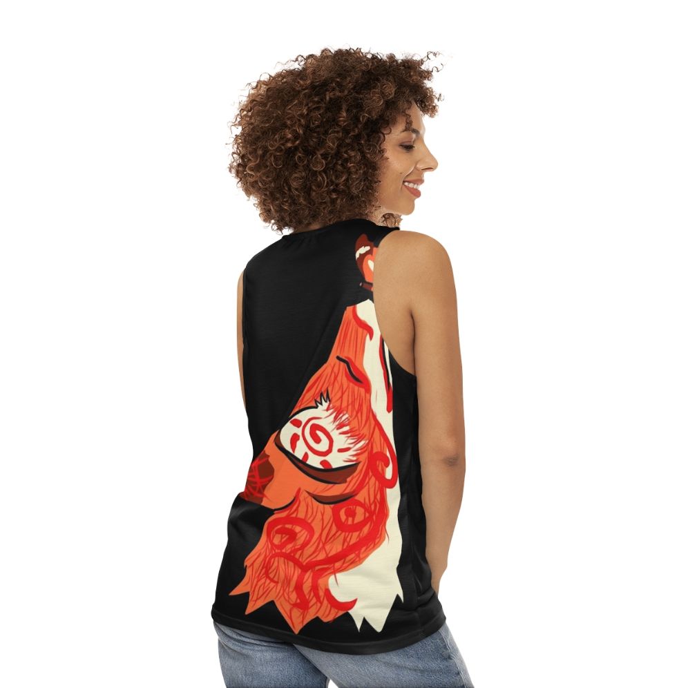 Kitsune spirit fox unisex tank top - women back