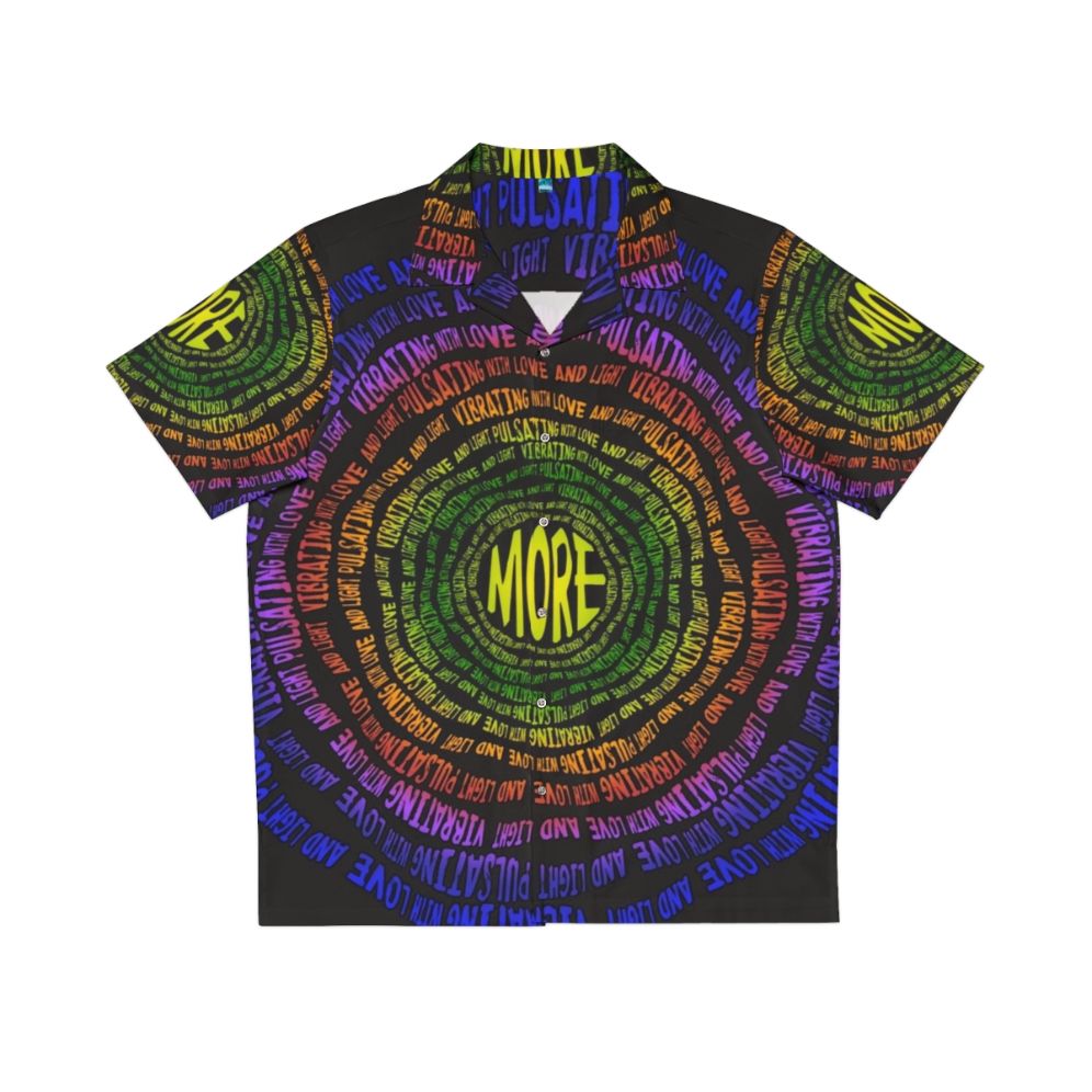 Phish-inspired Hawaiian shirt with vibrant patterns and lyrical art