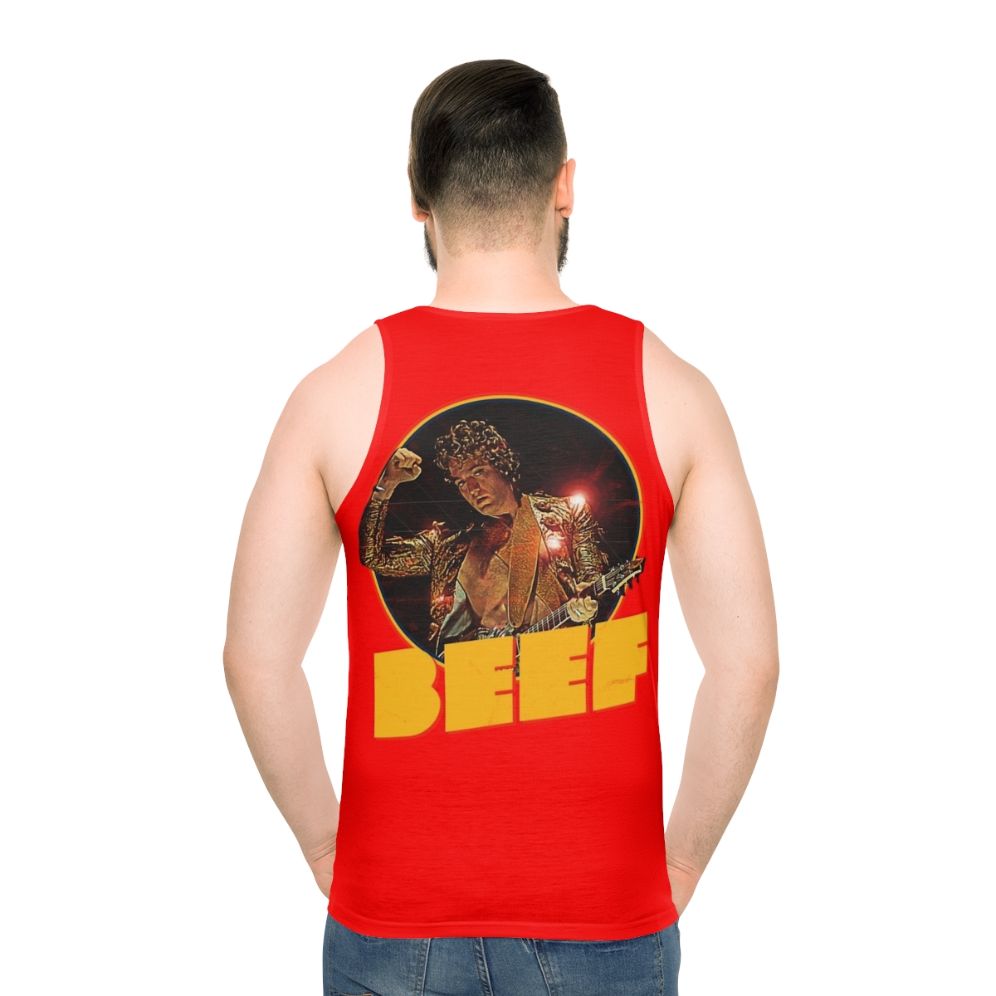 Unisex tank top with 'Salutations From The Other Side' graphic - men back