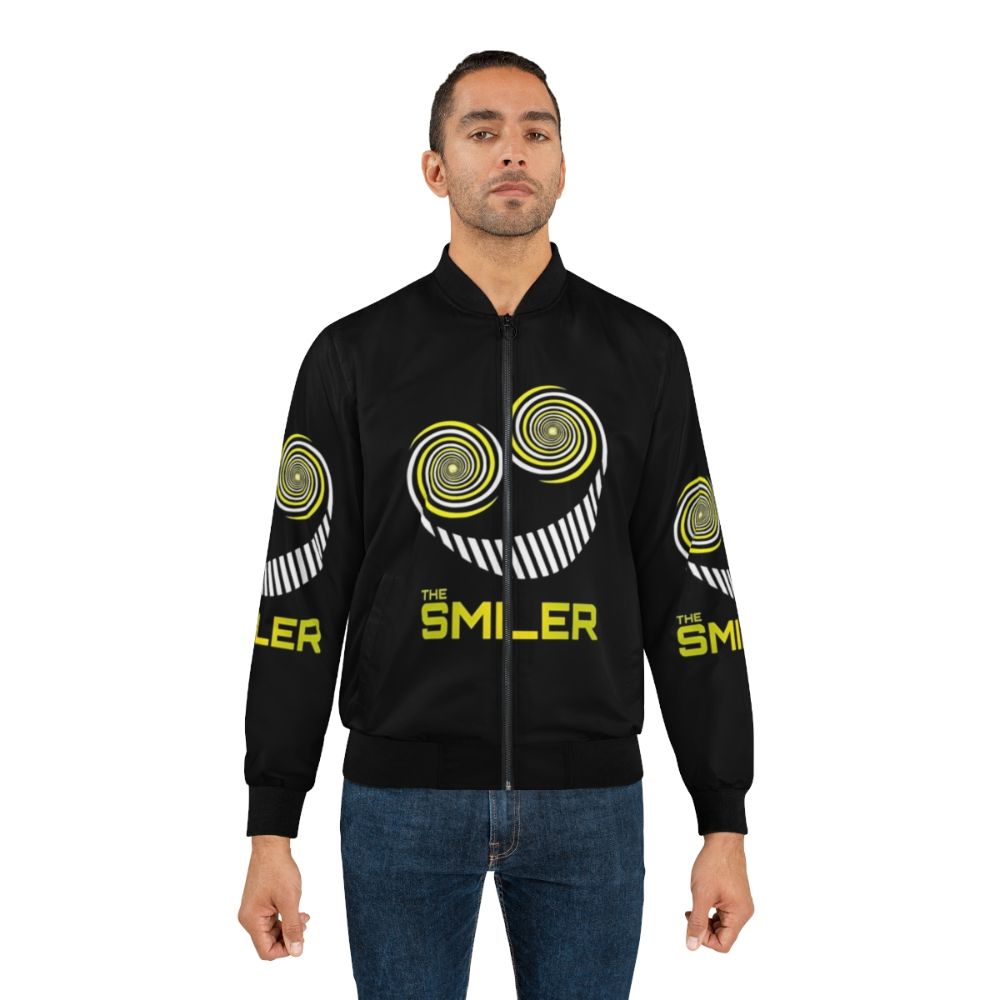 The Smiler Backrooms Bomber Jacket - Backrooms fan art design - Lifestyle