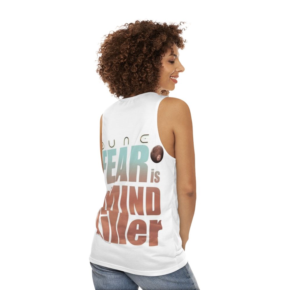 Dune 2020 "Fear Is The Mind Killer" Unisex Tank Top - women back