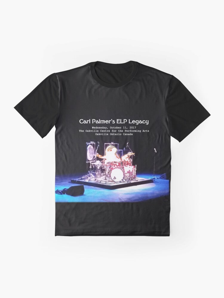 Carl Palmer's ELP Legacy 2017 Graphic T-Shirt with Progressive Rock Design - Flat lay